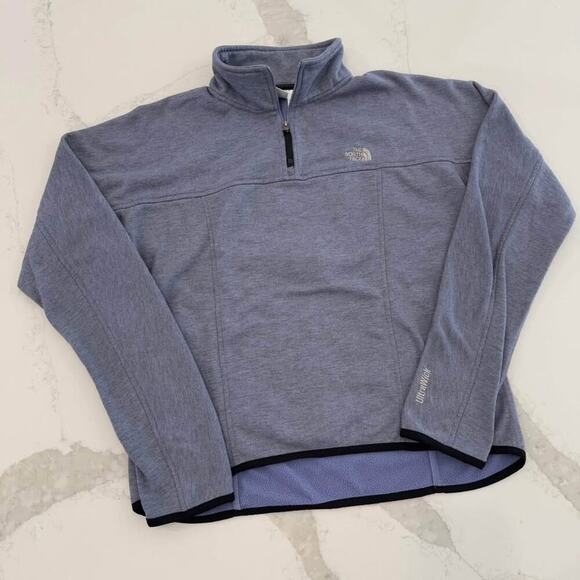 Vintage The North Face Fleece Quarter Zip Pullover Sweatshirt Women's Size Large - Picture 1 of 9
